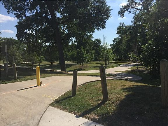The Katy Trail entrance a few doors down from this house!