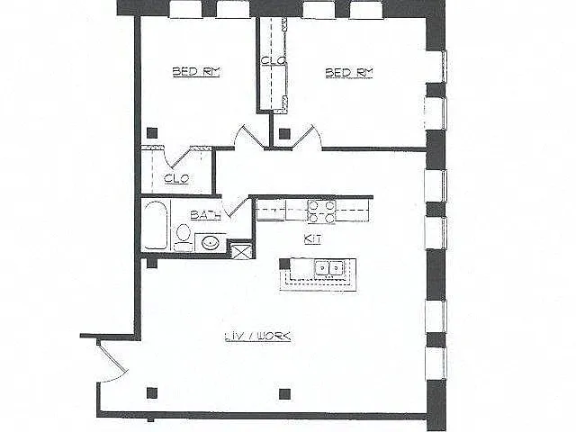 Floor plan 2 Bedroom Apartments