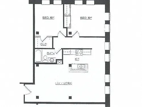 Floor plan 2 Bedroom Apartments