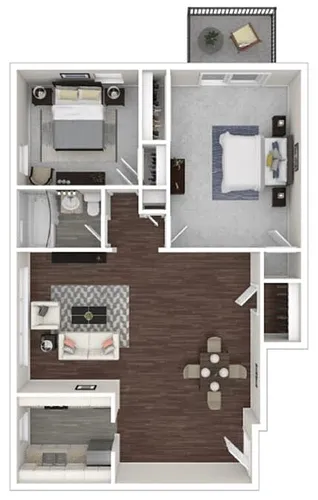 Floor plan Two Bedroom