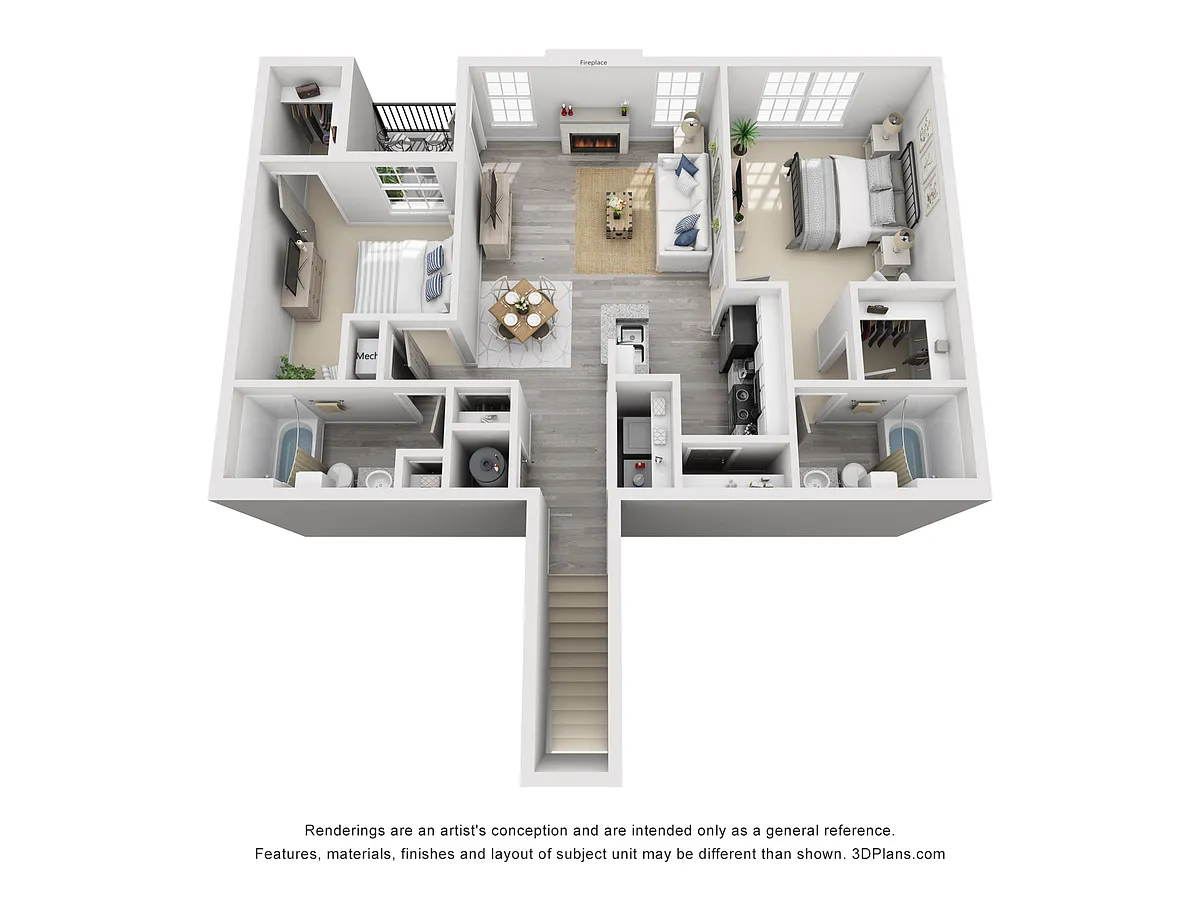 Floor plan The Spanish Moss Upper