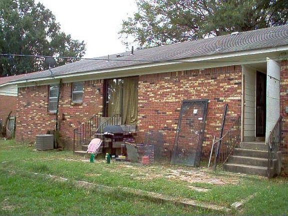 View of the back of the home..all brick..