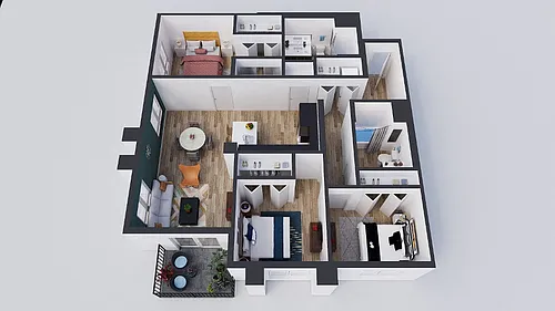 Floor plan 3 Bedroom D1