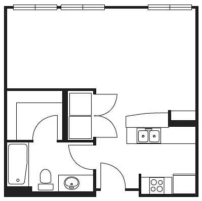 Floor plan S04 0 Bed 1 Bath