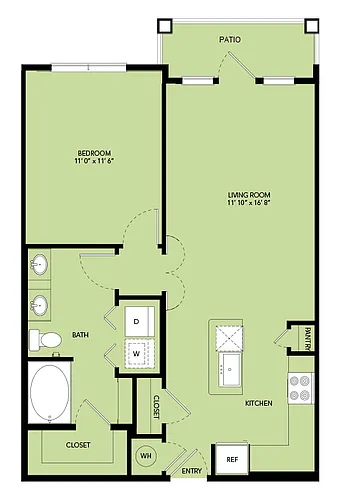 Floor plan A3-728sf-A3.3