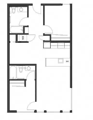 Floor plan 2 Bed 2 Bath B4