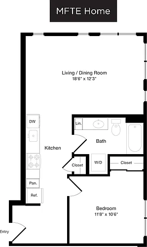 Floor plan A4 East- Income Restricted