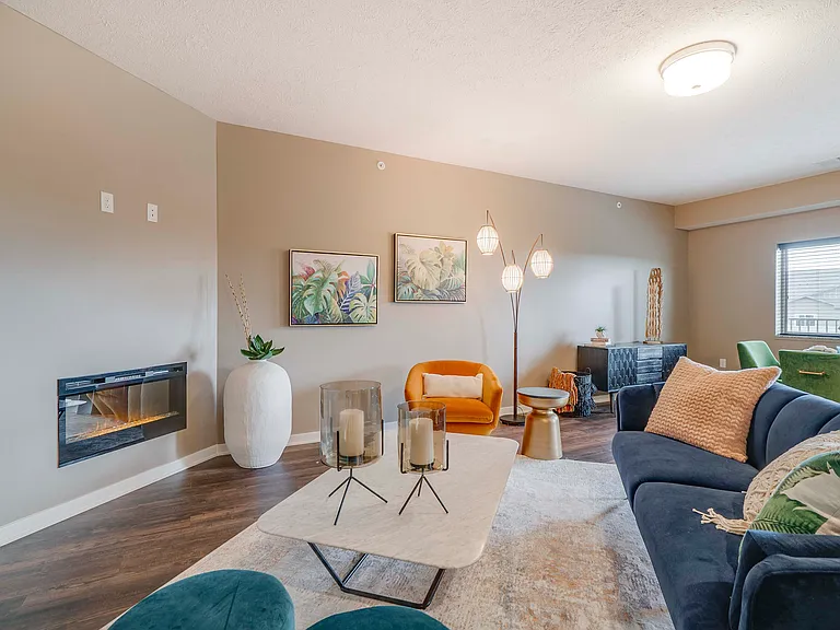 Many homes feature a cozy fireplace, creating a warm and inviting space for everyday living.