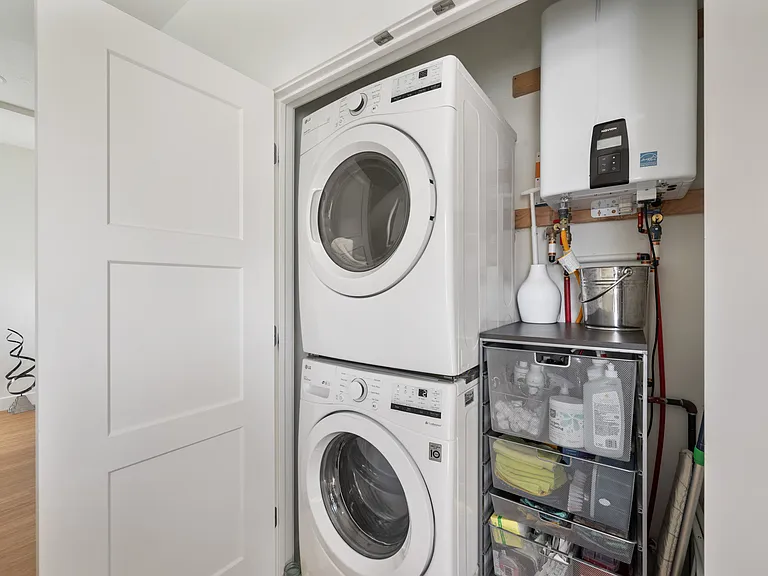 laundry "room" with LG appliances