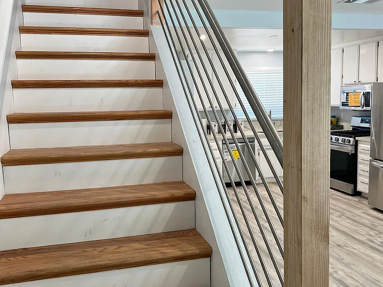 Beautiful stainless stair banister