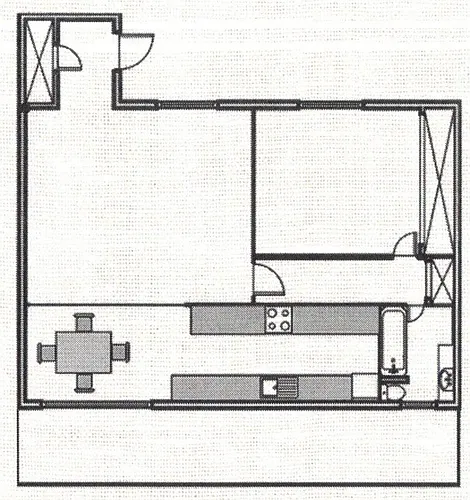 Floor plan 1 Bed 1 Bath