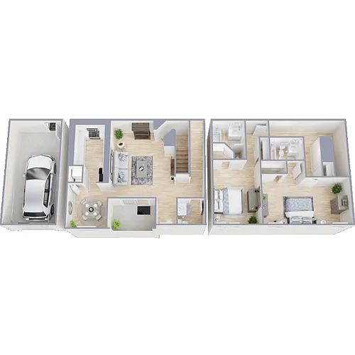 Floor plan San Luis Obispo WITH ATTACHED GARAGE