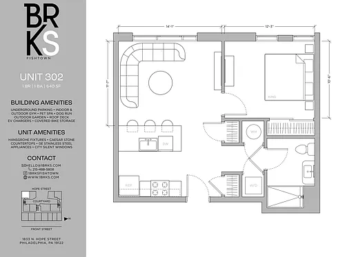 Floor plan 1 bedroom