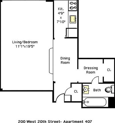 2nd image of 200 W 20th St APT 407