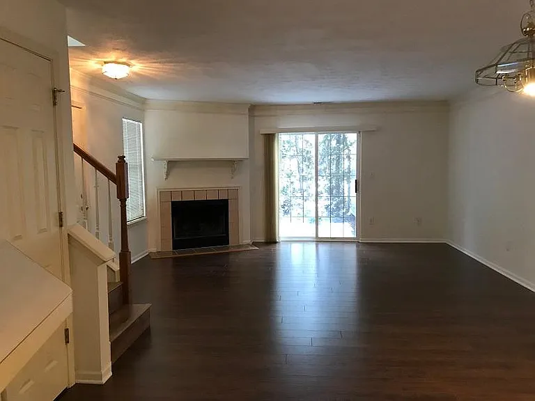 Huge living room with fireplace