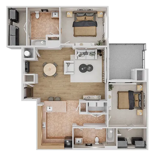 Floor plan B4 - Renovated