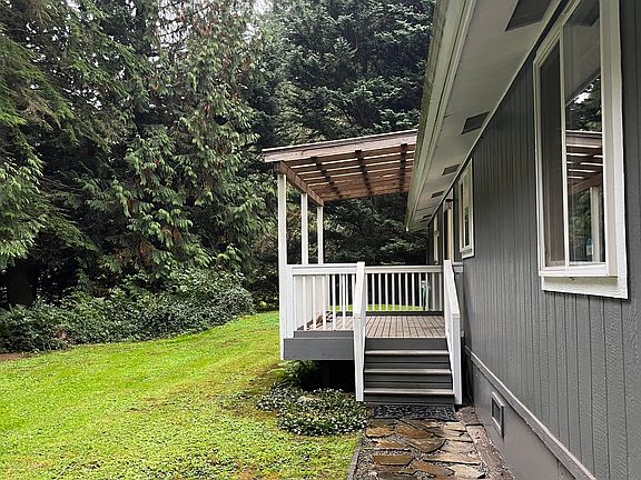 Back yard and covered deck