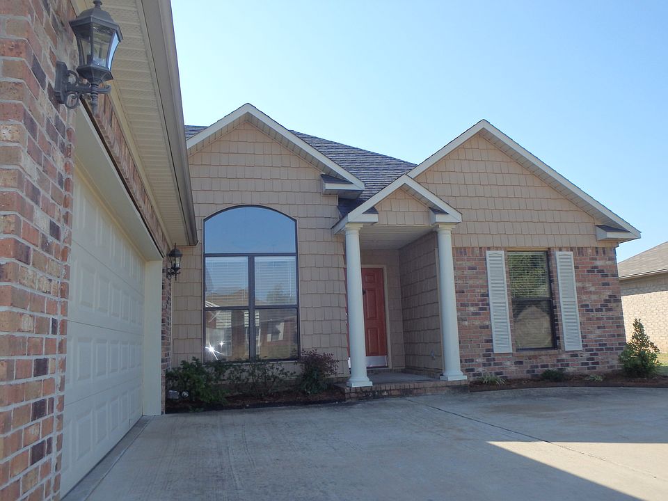 front with attached garage