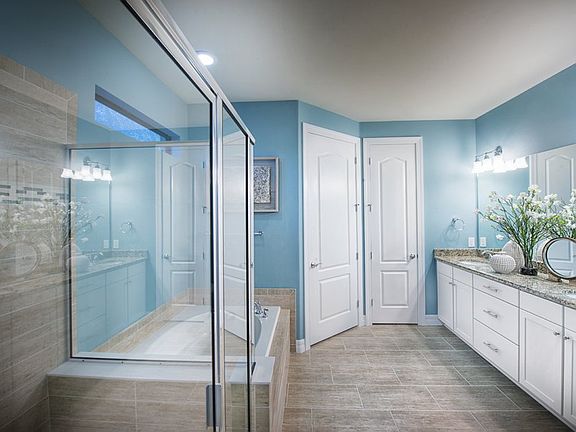 Owner s Bathroom with standard double sinks and optional tub upgrade