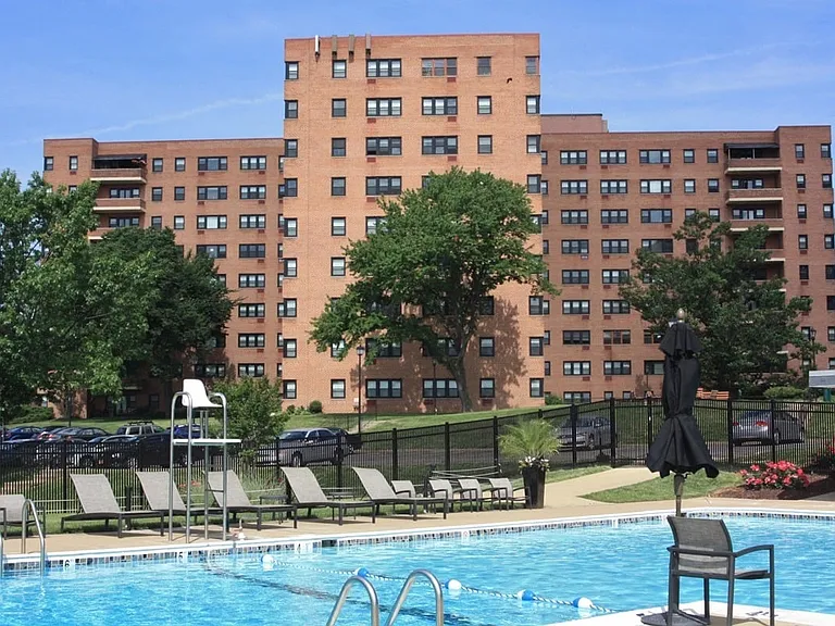 Swimming pool with exterior view
