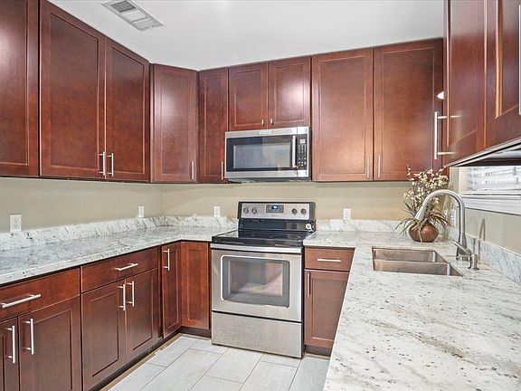 Granite countertops in kitchen