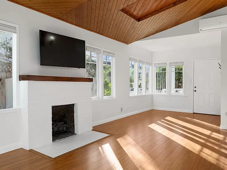 Living area. Non-working fireplace.