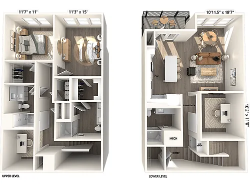 Floor plan B2T-1775sf-264-265