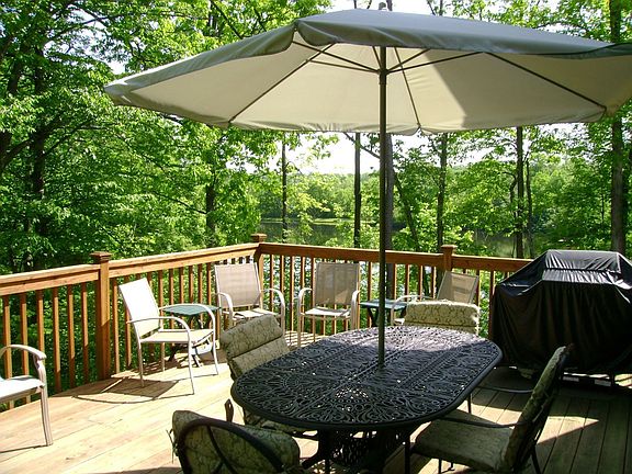 View of deck from Kitchen
