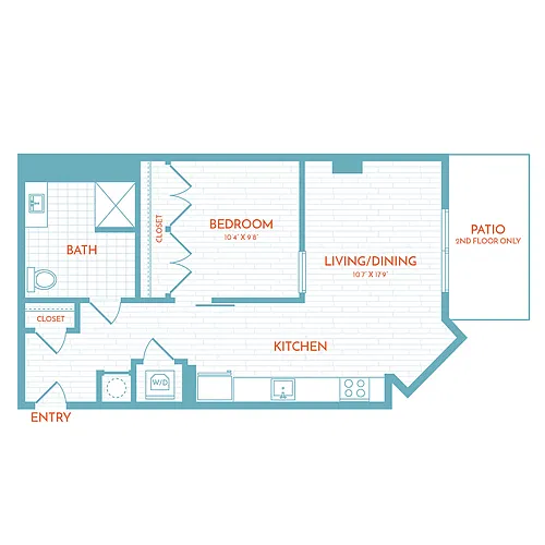 Floor plan B5 | 1 Bed | 1 Bath