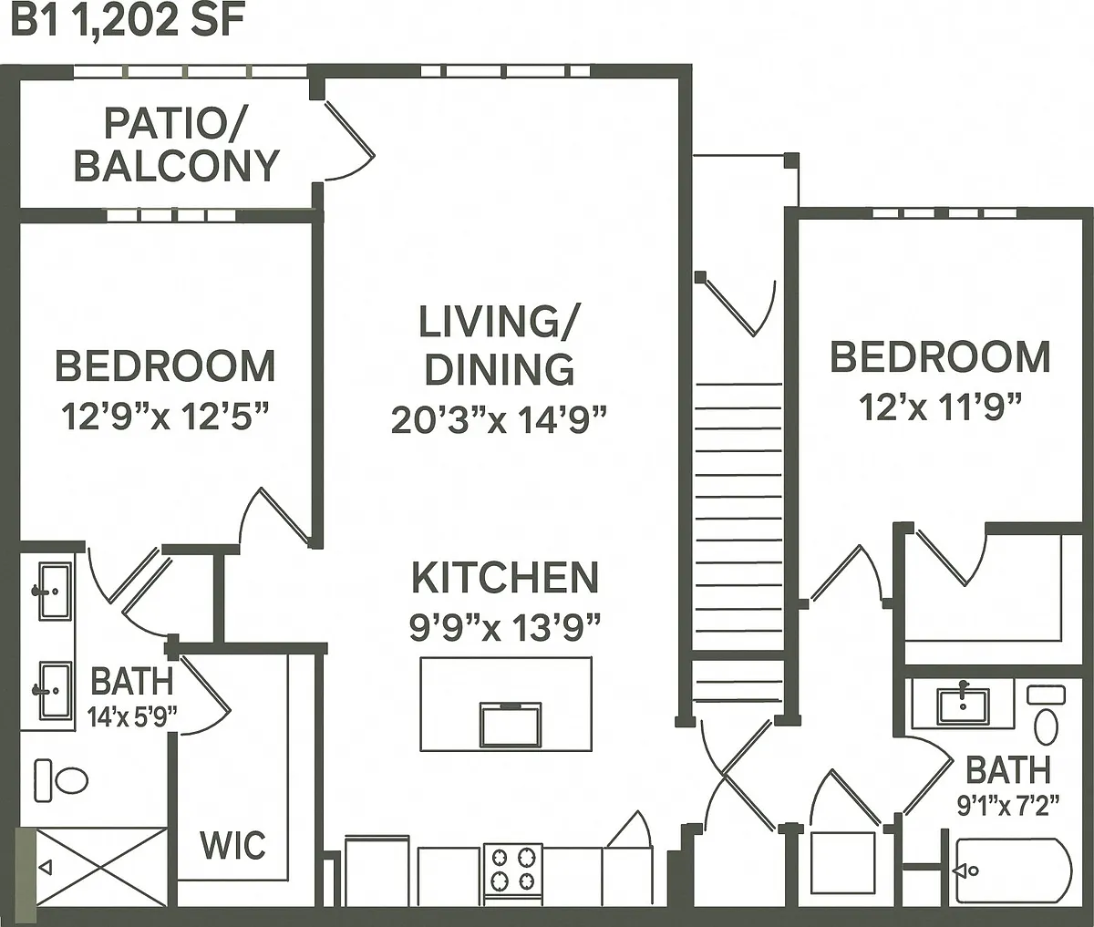 Floor plan B1