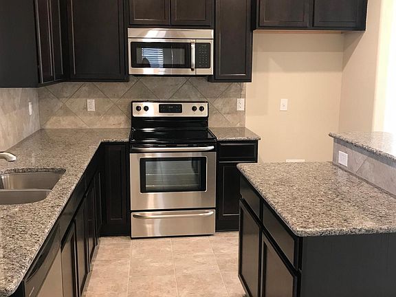 Stainless steel appliances, granite counter-tops