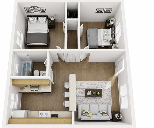 Floor plan 2 BR