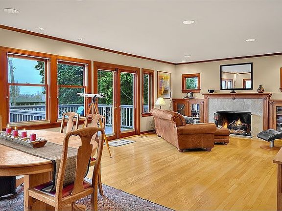 Great room with Views to Sound & Olympics