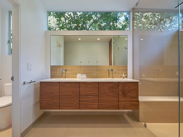 Spa inspired en suite Master Bathroom featuring a luxurious rain and steam shower
