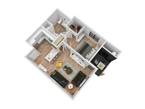 Floor plan 1 Bedroom 1 Bath