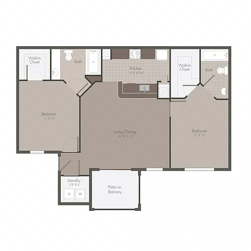 Floor plan Two Bedroom
