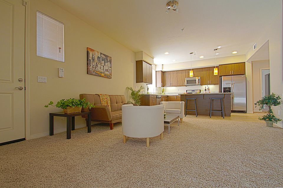 9' ceilings, very spacious living room