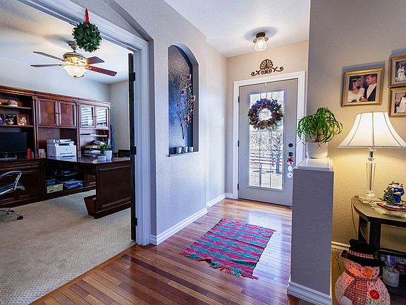 Front door and office