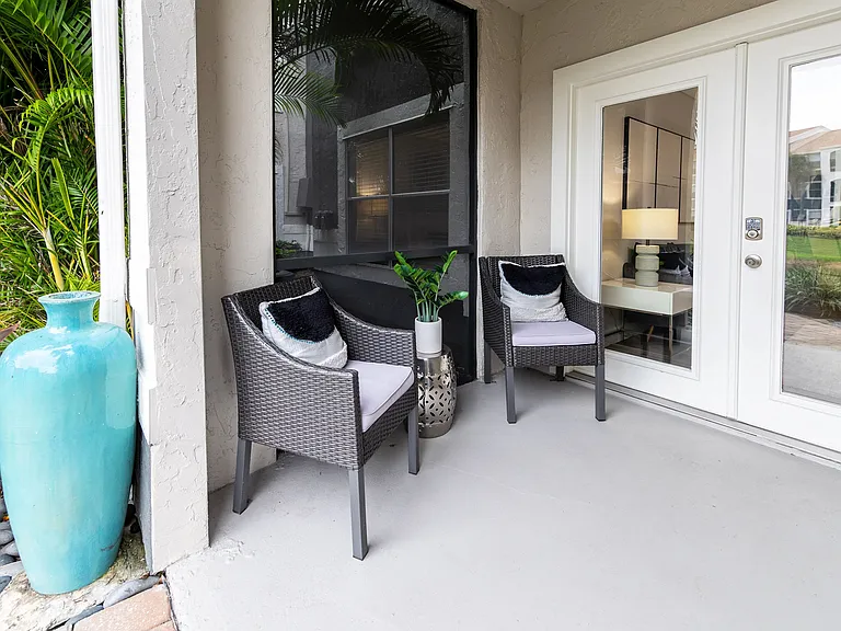 An idyllic refuge to savor the fresh air while lingering over a morning cup of joe.