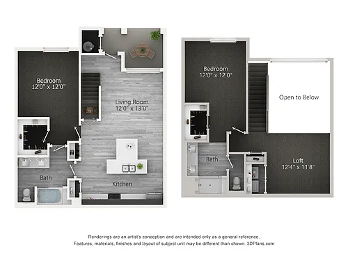 Floor plan Desert Escape Loft
