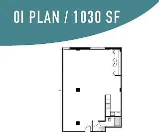Studio - 1030 SF Studio - 1030 SF