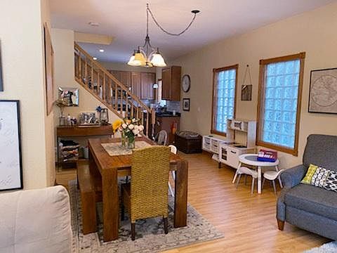 Dining and living room facing the ktichen