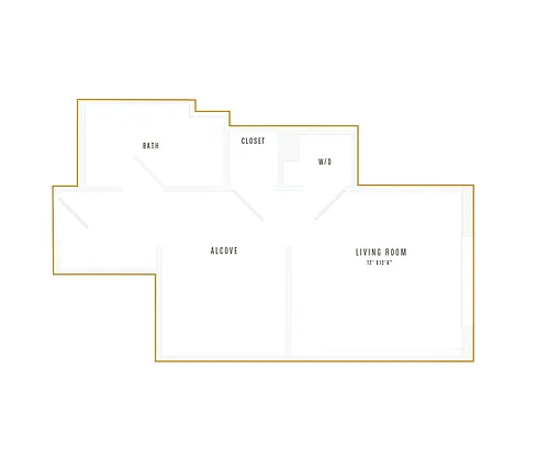 Floor plan Studio + Alcove