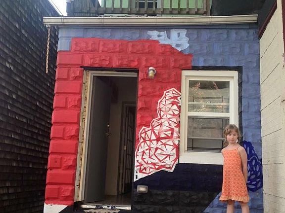 Back porch mural/upstairs balcony