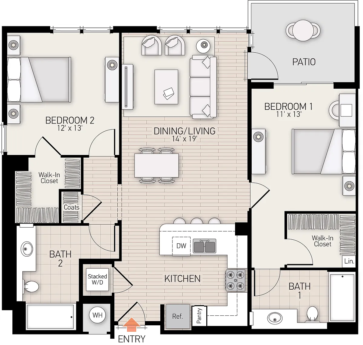 Floor plan River View VI - Plan H