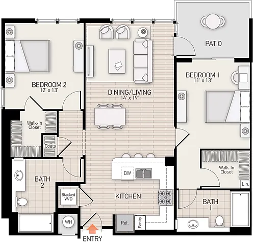 Floor plan River View VI - Plan H