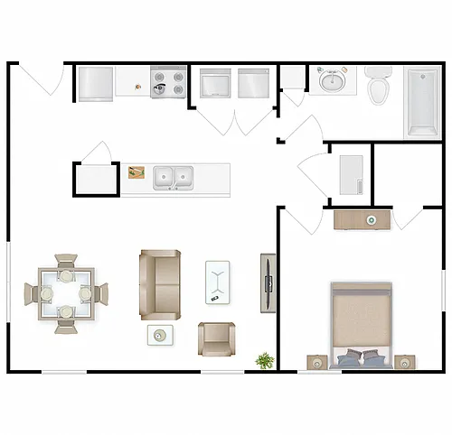 Floor plan 1X1