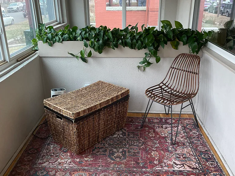 front, enclosed porch