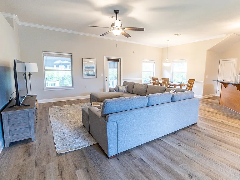 Living room and dining room.