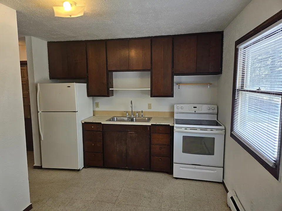 Freshly painted kitchen.